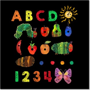 Cute Hungry Caterpillar Transformation Back To School Posters and Art